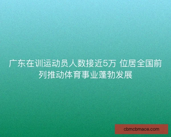 广东在训运动员人数接近5万 位居全国前列推动体育事业蓬勃发展 广东在训运动员人数接近5万 位居全国前列推动体育事业蓬勃发展